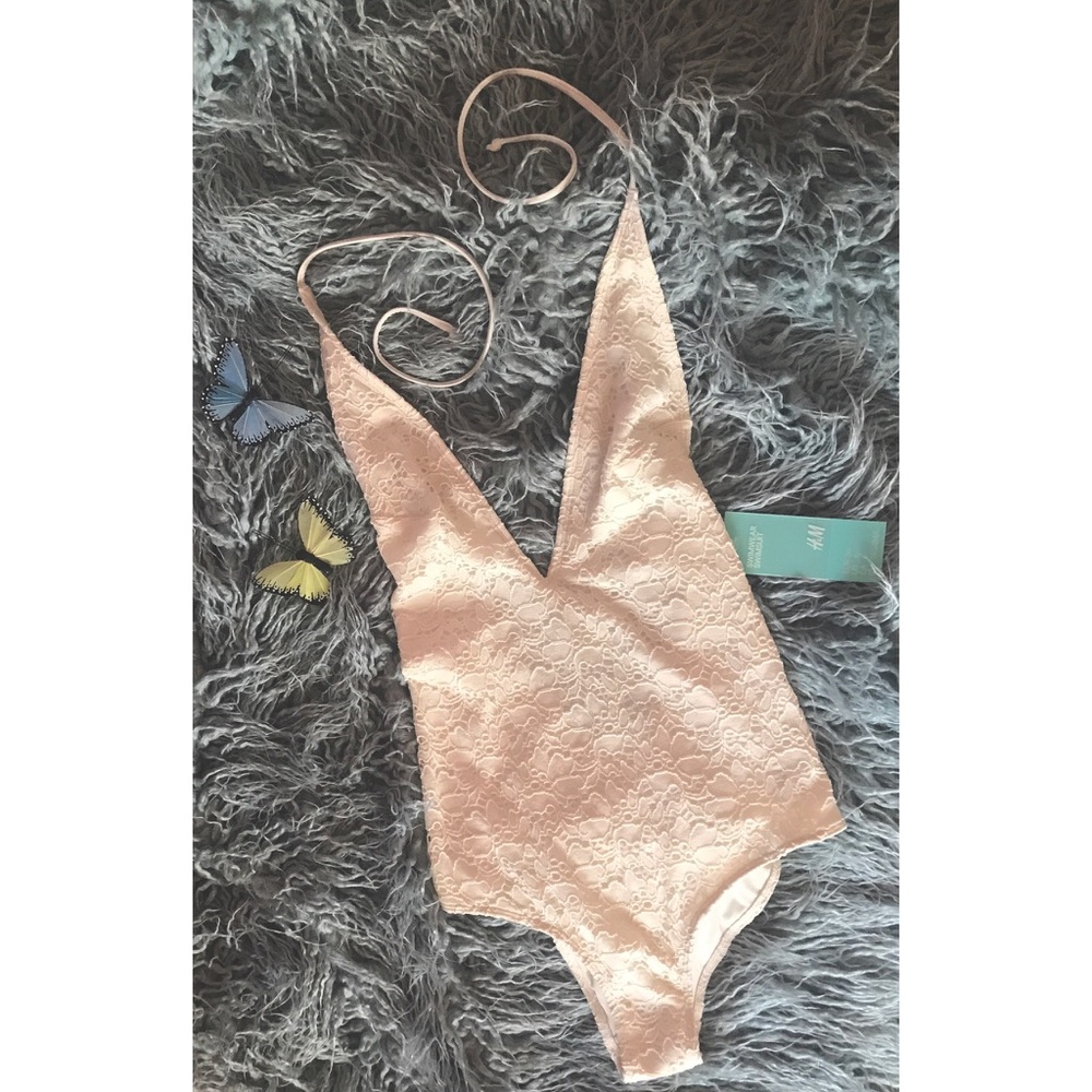 💙H&M One Piece Lace Bathing Suit