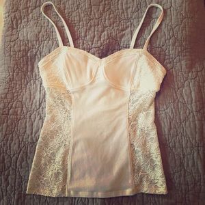 White Corset-Style Tank Top