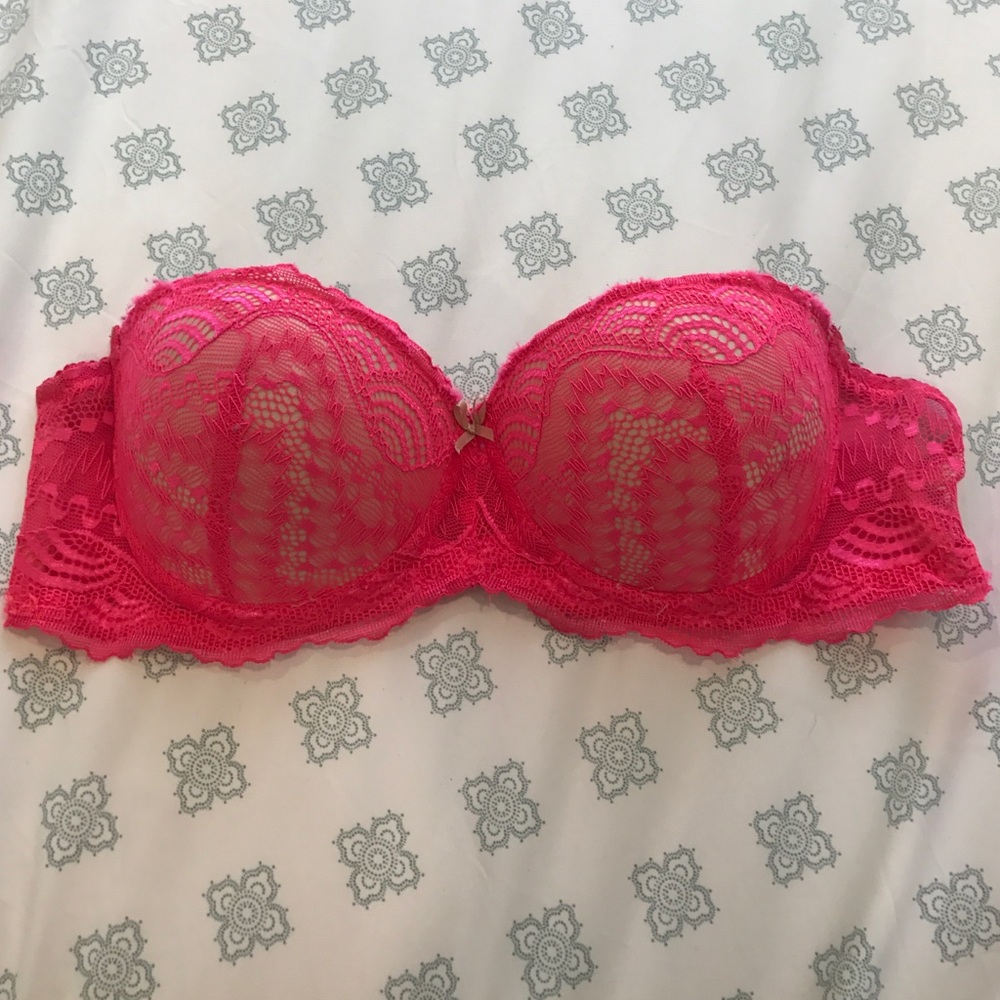 Hot pink bra
