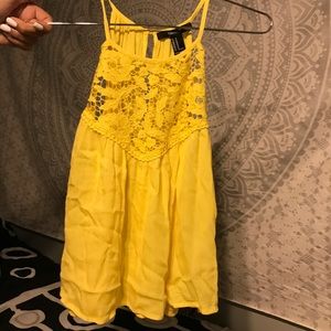 Yellow Forever 21 Woven Top