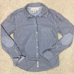 H&M Small button down striped shirt Blue White 6