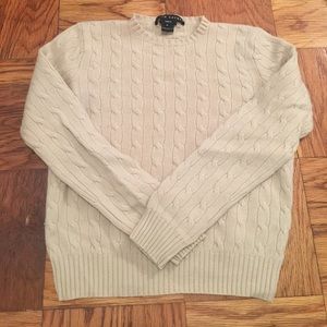 Ralph Lauren 100% Cashmere Cable Knit Sweater