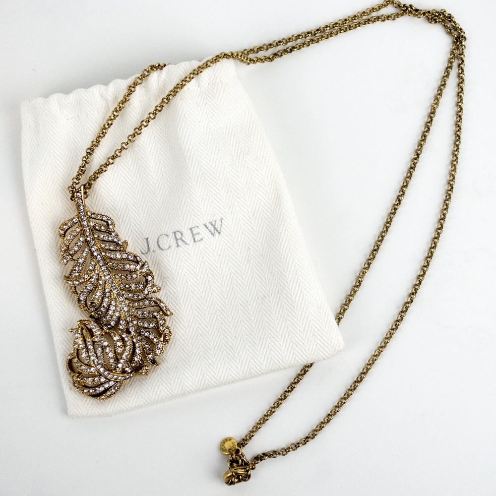 J.Crew Feather Necklace