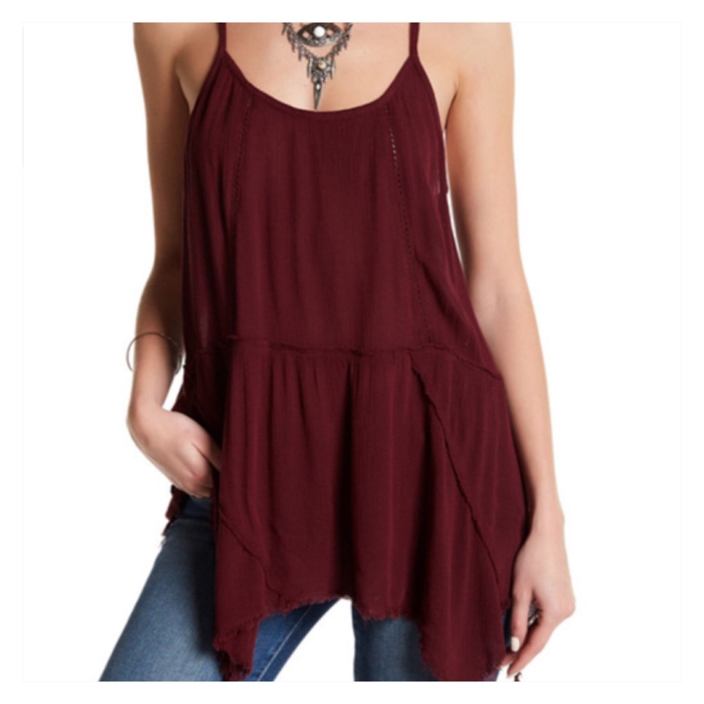 NWOT Cut Out Open Back Asymmetrical Tank Tunic Top