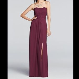 Wine David's bridal dress