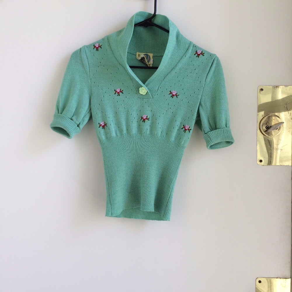 Vintage Beewear, Teal Sweater