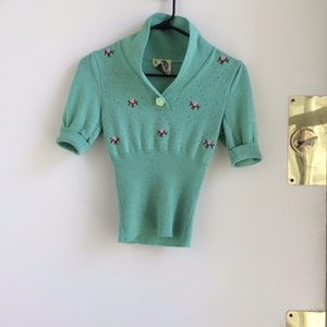 Vintage Beewear, Teal Sweater