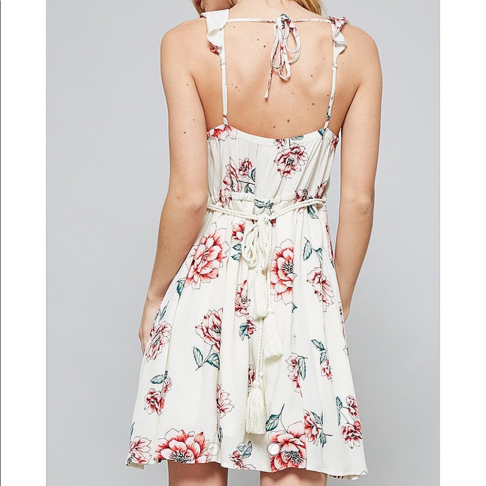 Floral Ruffle Mini Dress - Picture 2 of 2