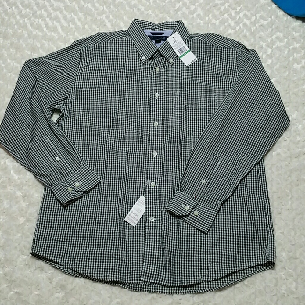 NWT Tommy Hilfiger Long Sleeve Gingham Shirt