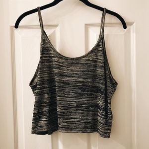 heathered grey crop top from h&m