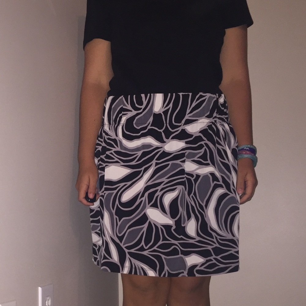 Black, Cream, and Tan Retro Skirt