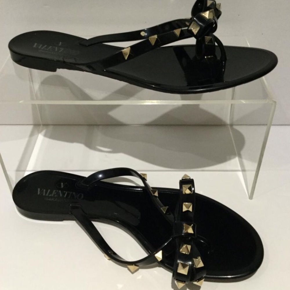 Valentino Rockstud Jelly Sandals