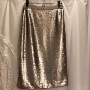 Banana Republic silver sequin skirt