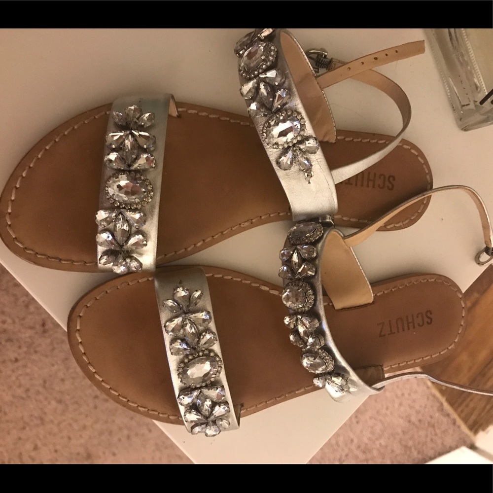 NWOT Schutz Jeweled Sandals