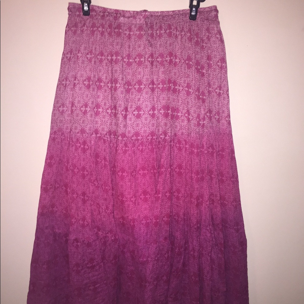 Pink Ombré Maxi Skirt