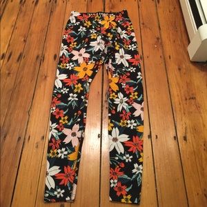 Floral workout pants