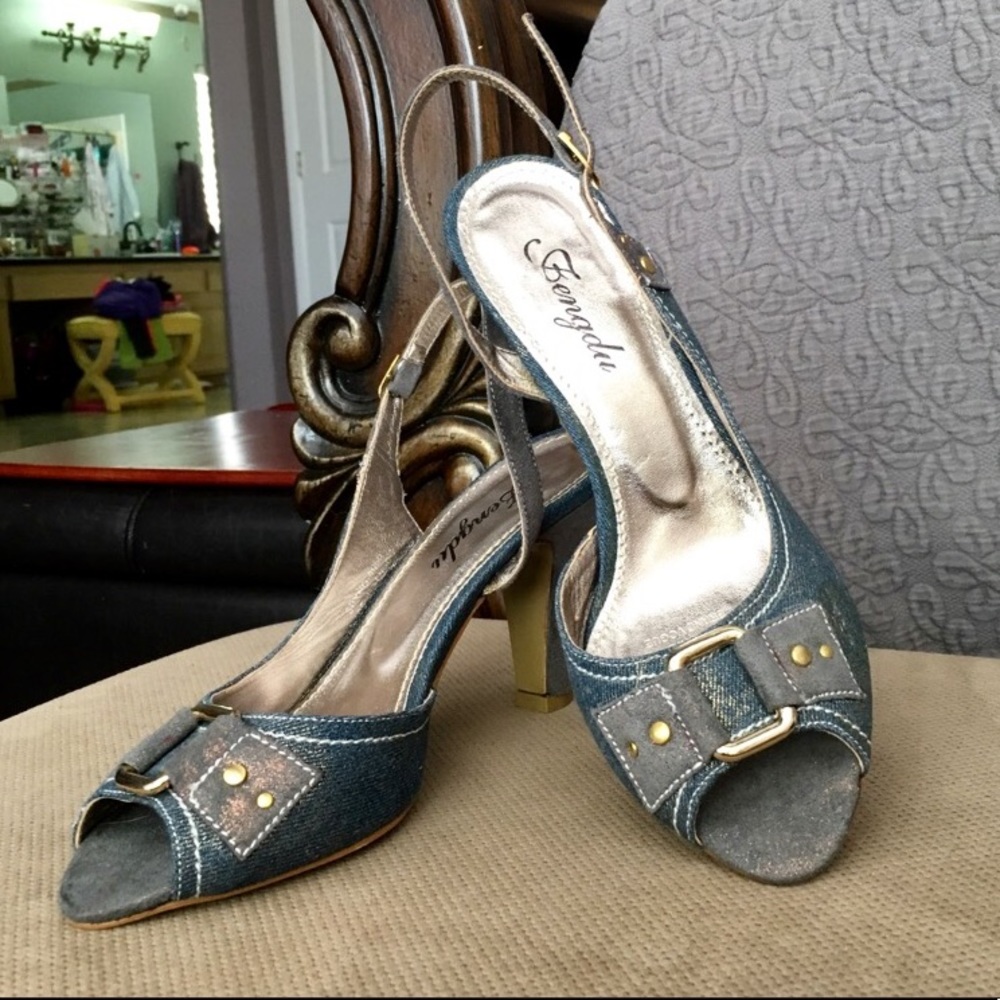 Denim Heels