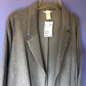 H&M gray duster coat size 12