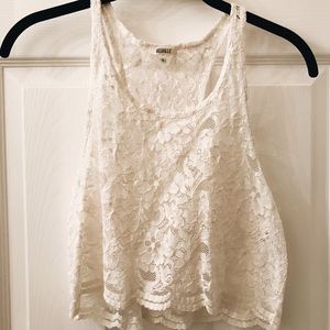 lace crop tank from brandy melville