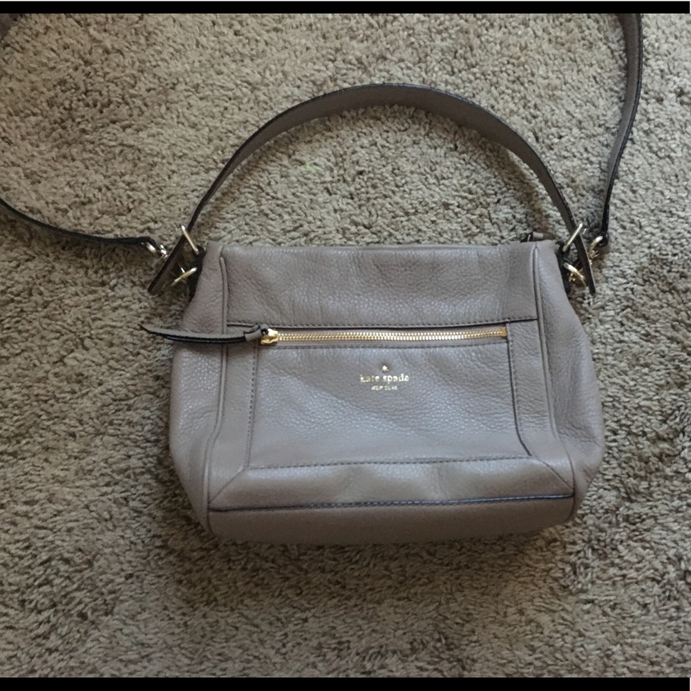 Cross body taupe kate spade bag