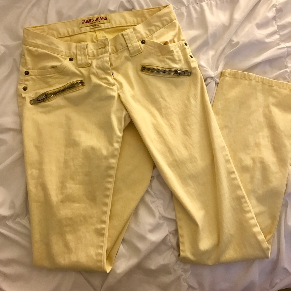 Vintage Yellow Guess Jeans