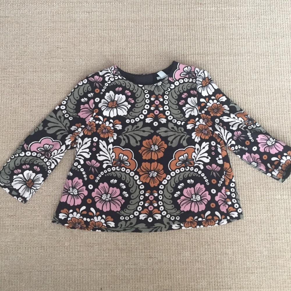 H & M floral printed crepe top