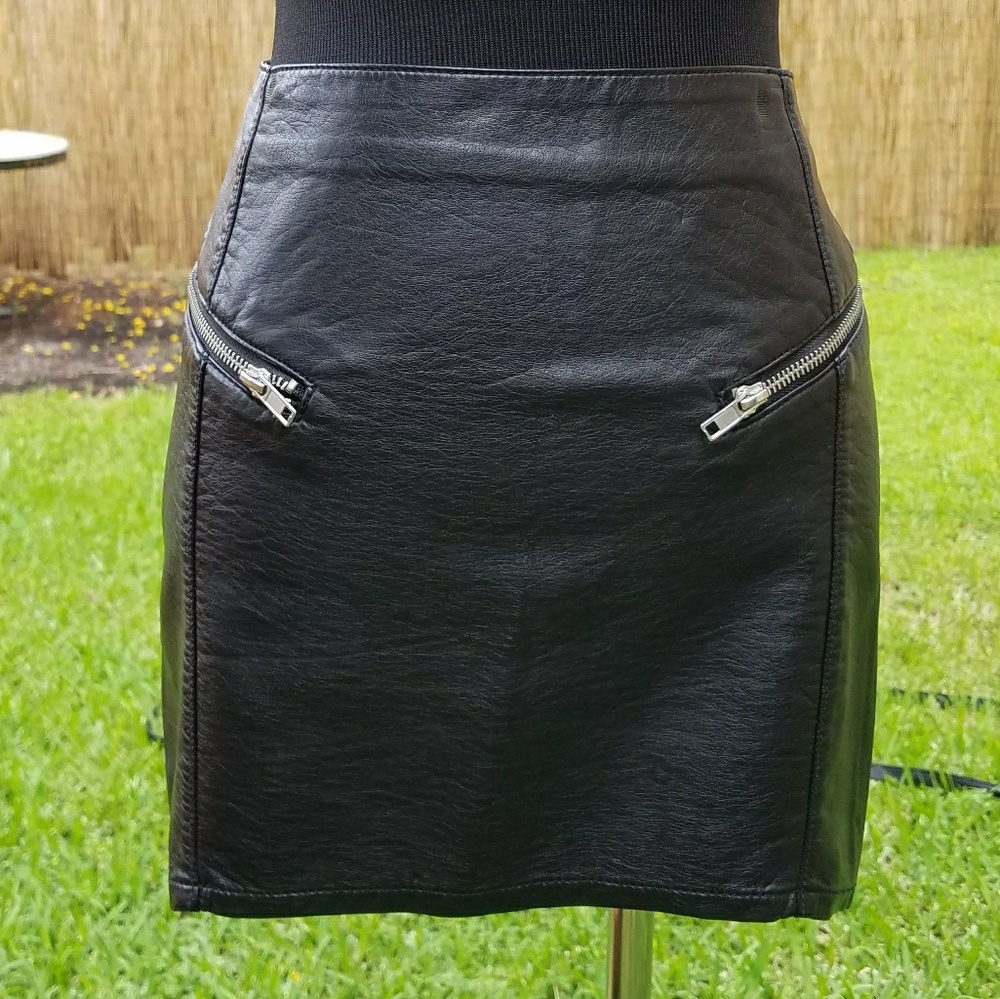 H&M Faux Leather Skirt