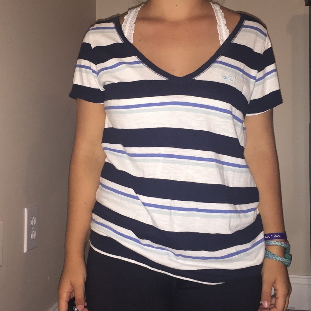 Blue Short Sleeve Hollister Shirt