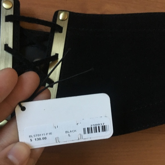 LF love strength black suede corset belt - Picture 4 of 7