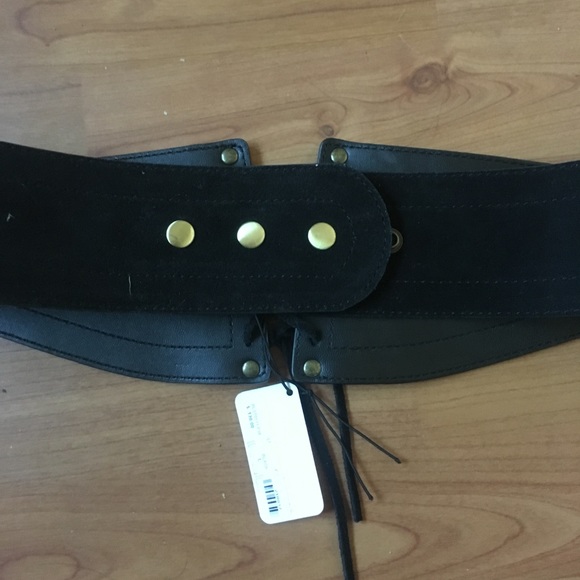 LF love strength black suede corset belt - Picture 5 of 7