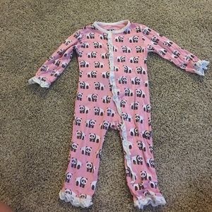 Kickee Pants Panda Ruffle Coverall Sz 6-12m 🐼