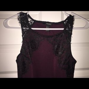 Burgundy and black bodycon