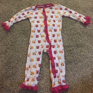 Kickee Pants Ruffle Coverall Sz 6-12m