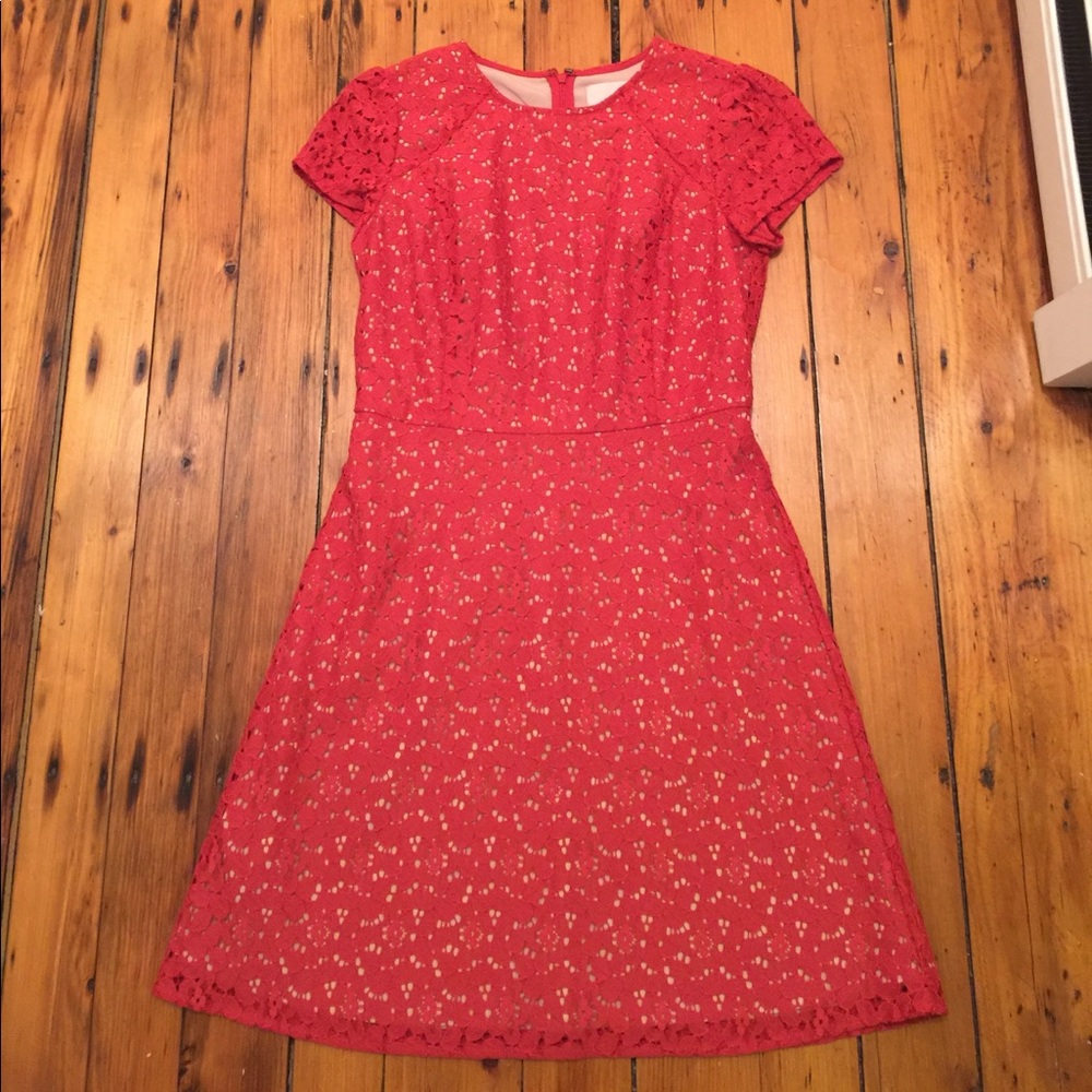 Pink lace dress