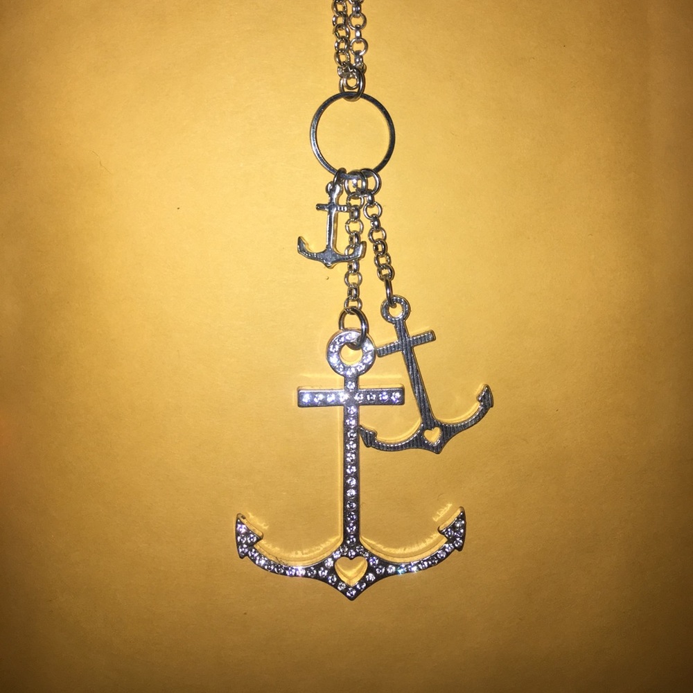 Long Chain Anchor Necklace