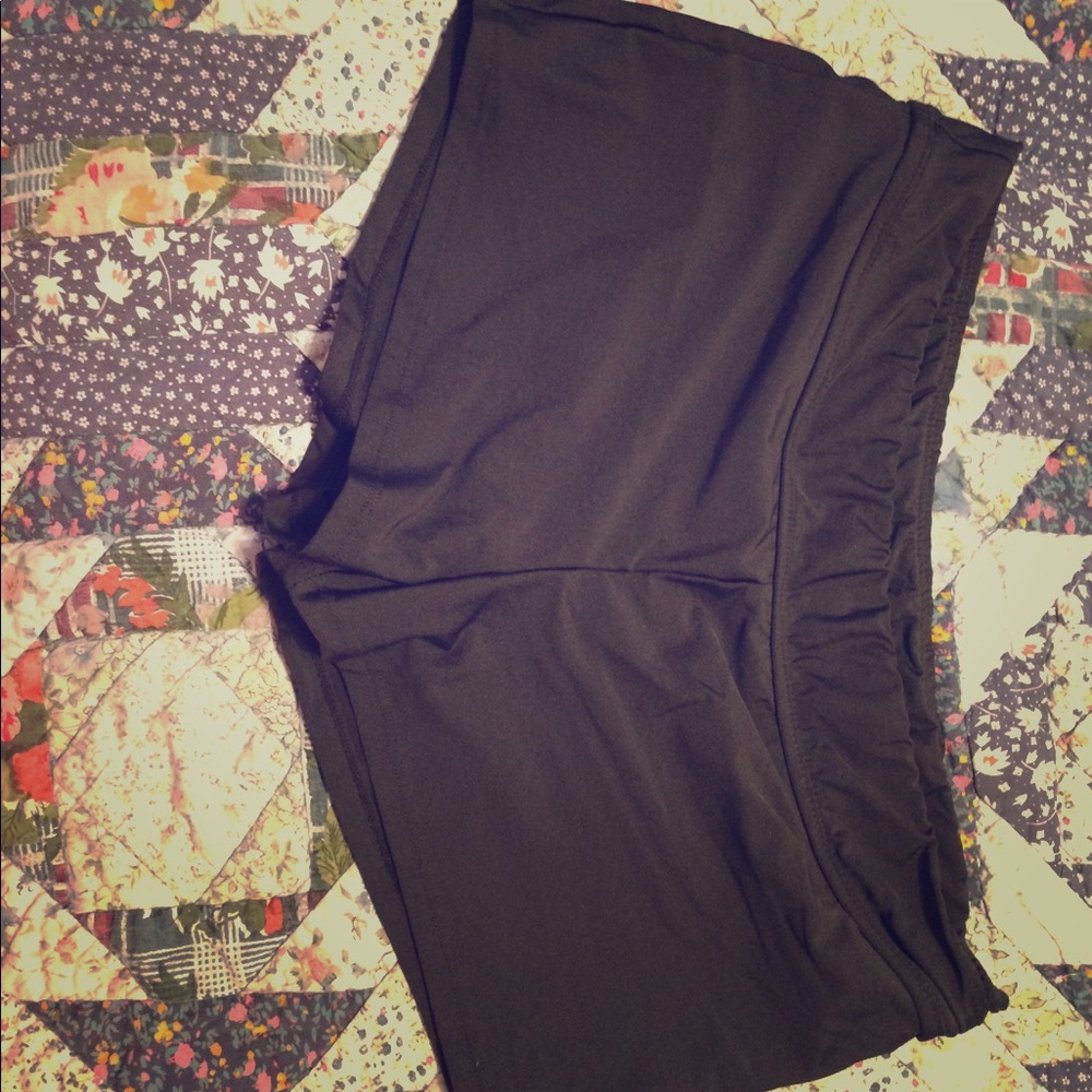 Black swimming shorts