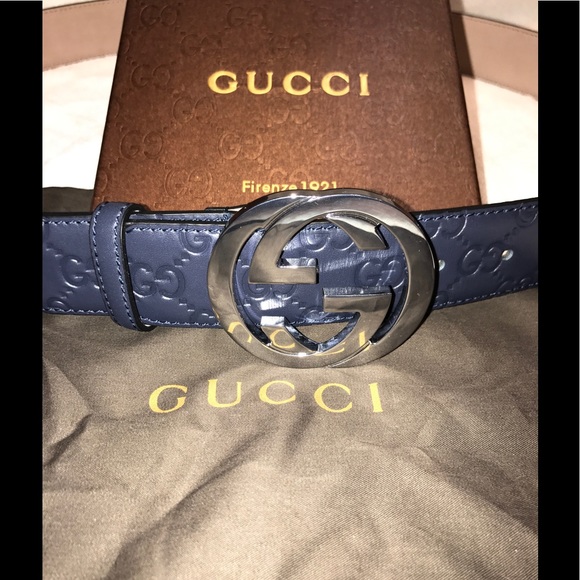 Blue Guccissima Gucci Belt - Picture 2 of 6