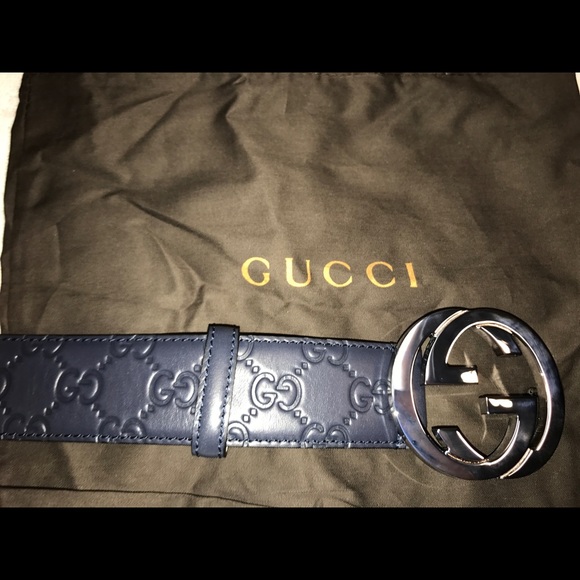 Blue Guccissima Gucci Belt - Picture 3 of 6