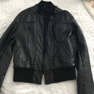 Sparkle & Fade faux leather bomber jacket