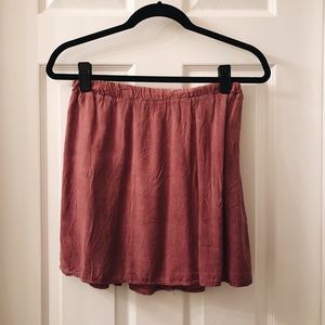 pinkish red mini skirt from brandy melville