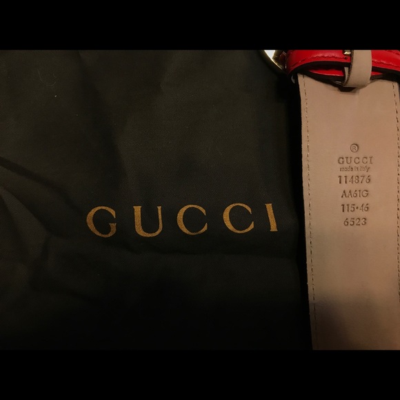 Red Guccissima Gucci Belt - Picture 3 of 6