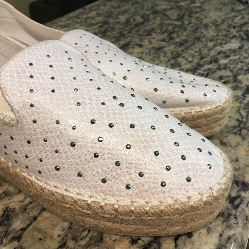 White studded shoes