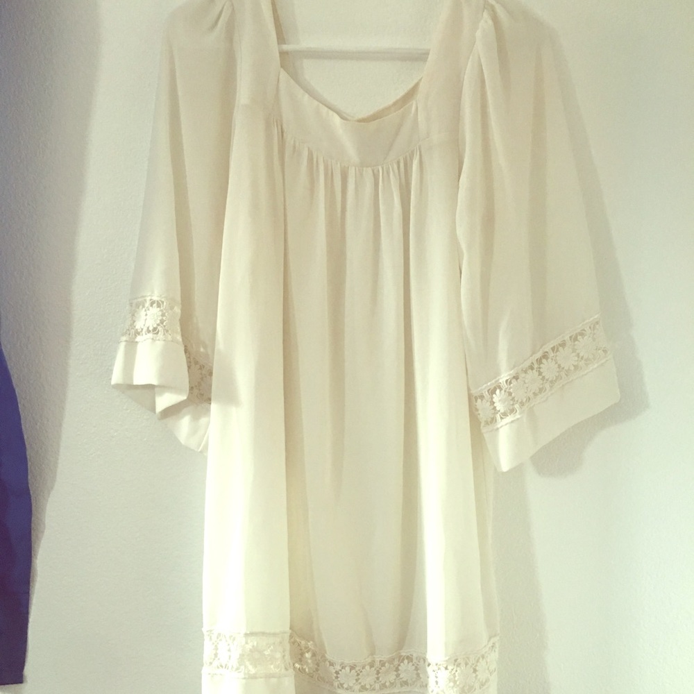 See through white dress