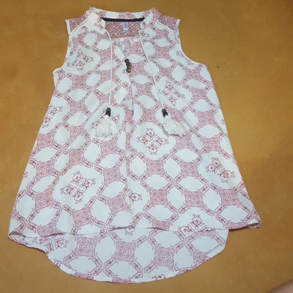 Cute Tank Top with Beaded Ties