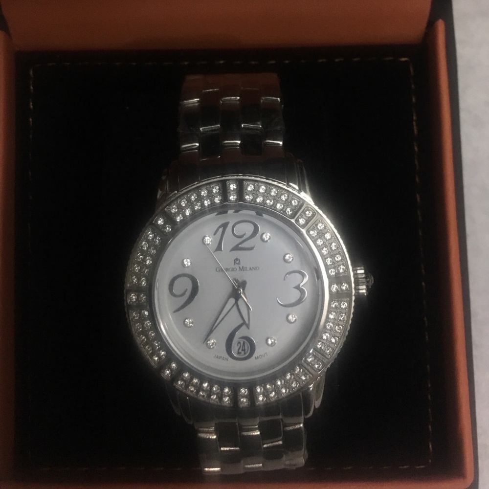 giorgio millano BRAND NEW!watch women bling silver
