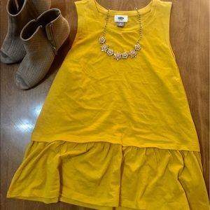 NWT old navy mustard peplum top