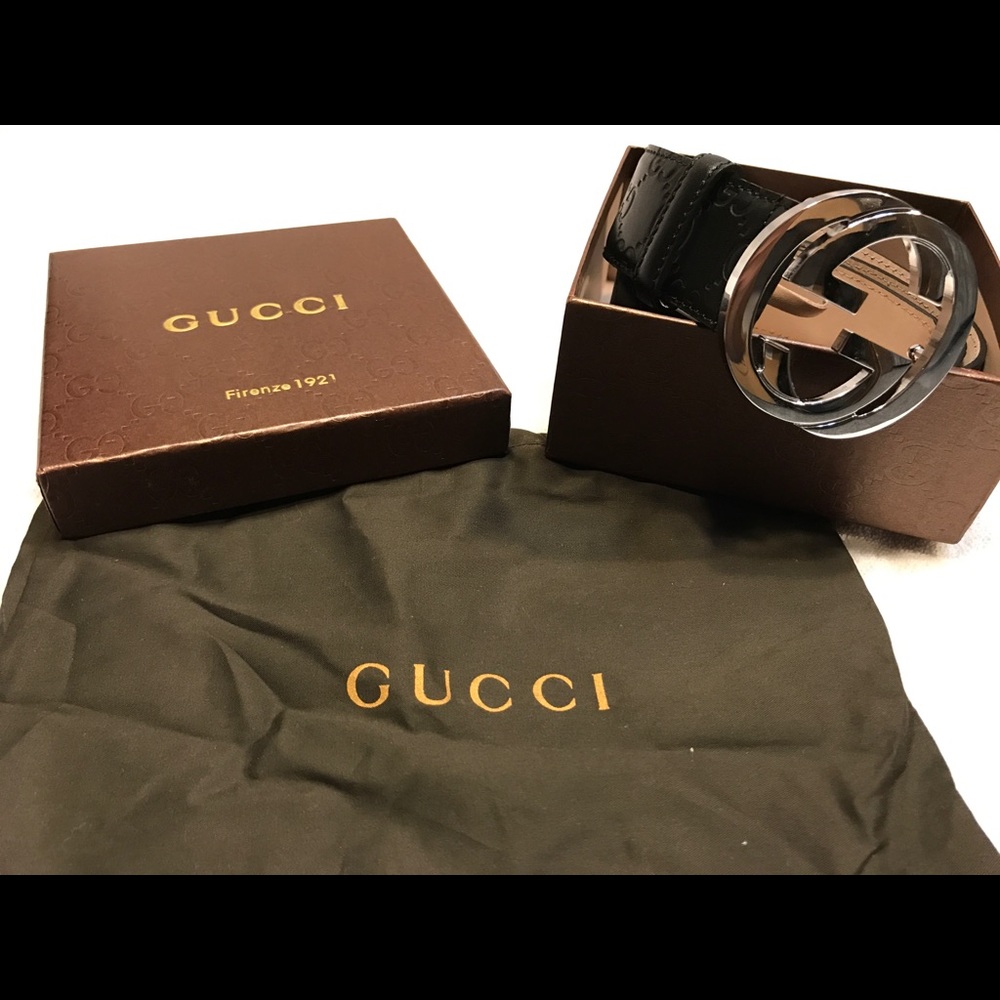 Black Guccissima Gucci Belt