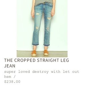 Current/ Elliott Straight Leg Jean