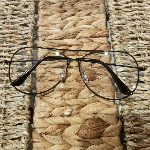 Oversize Aviator Sunglasses Rose Gold Clear Lens - Picture 8 of 8