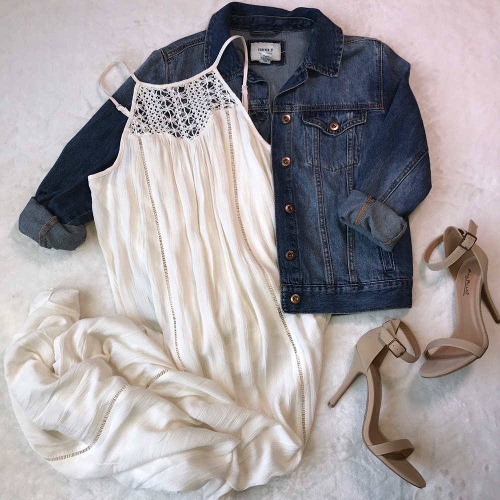 Cream BOHO Maxi dress